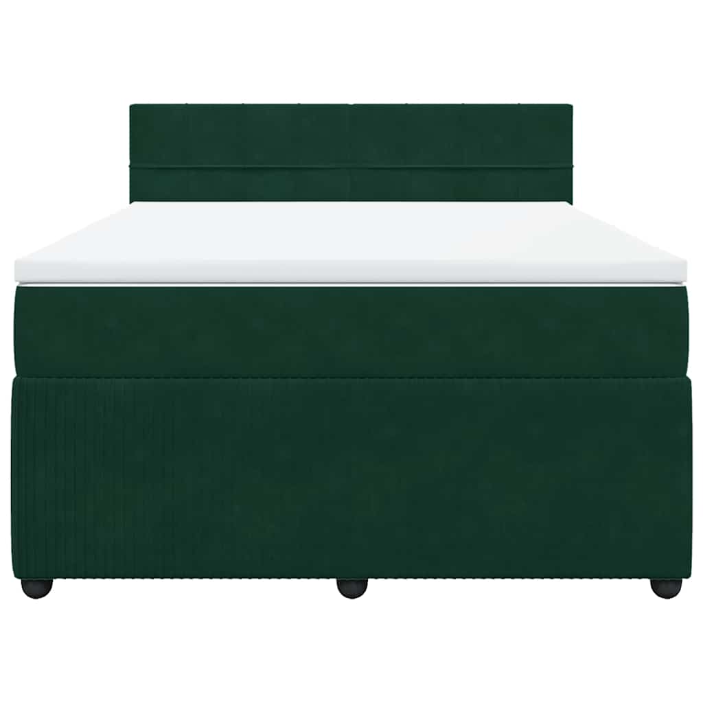 Sommier à lattes de lit et matelas Vert foncé 140x200cm Velours - XIOS
