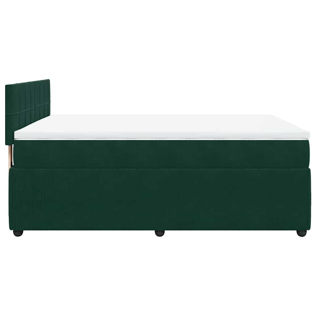 Sommier à lattes de lit et matelas Vert foncé 140x200cm Velours - XIOS