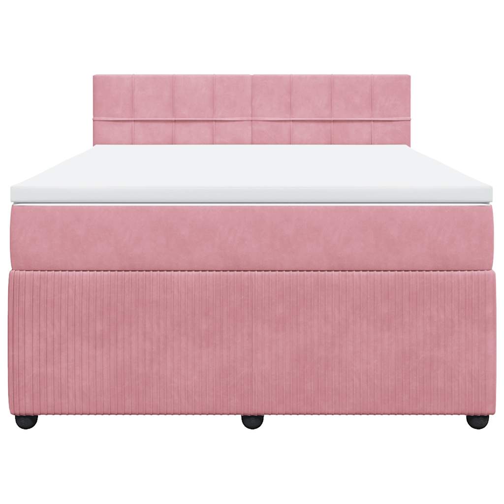 Sommier à lattes de lit avec matelas Rose 140x200 cm Velours - XIOS