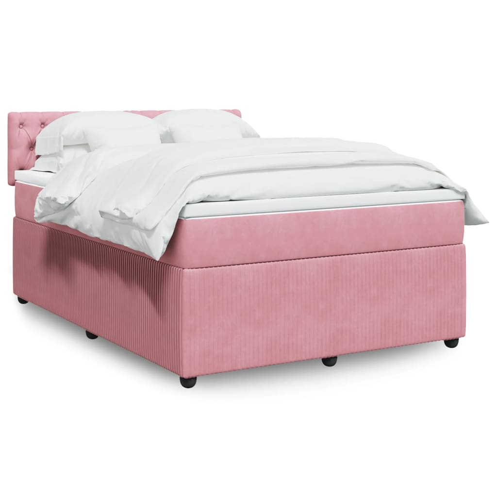 Sommier à lattes de lit avec matelas Rose 140x200 cm Velours - XIOS