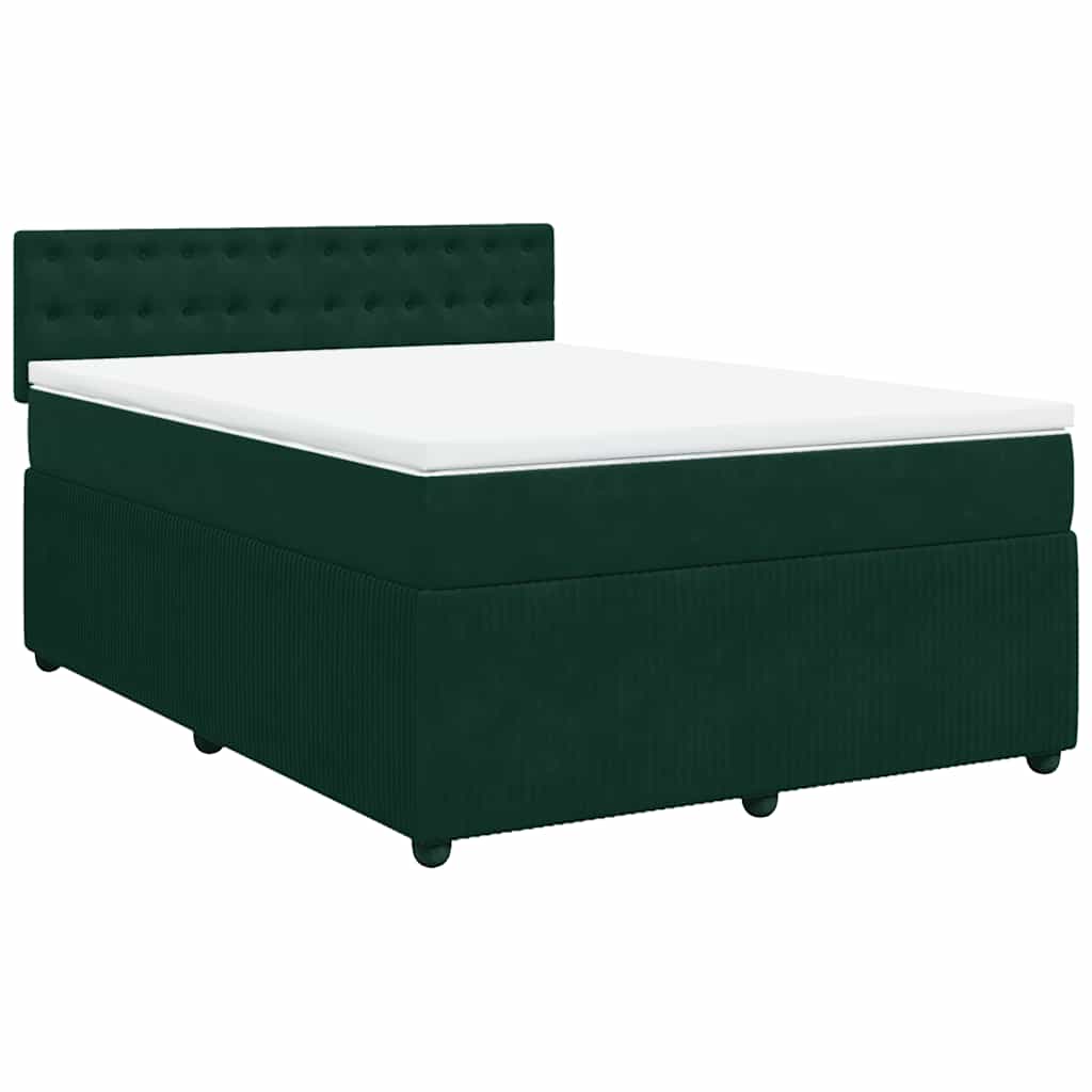 Sommier à lattes de lit et matelas Vert foncé 140x200cm Velours - XIOS