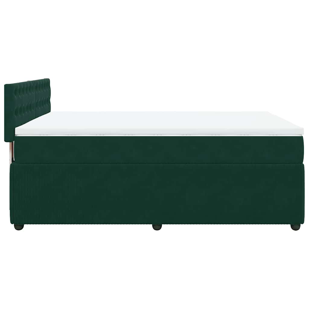 Sommier à lattes de lit et matelas Vert foncé 140x200cm Velours - XIOS