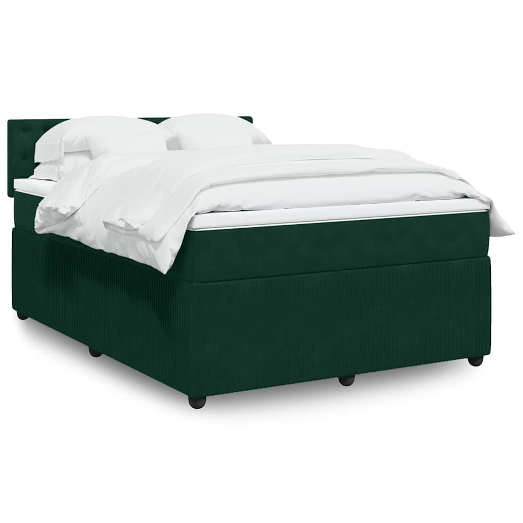 Sommier à lattes de lit et matelas Vert foncé 140x200cm Velours - XIOS