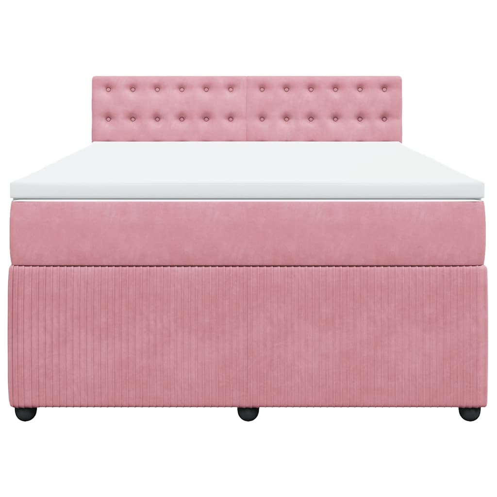 Sommier à lattes de lit avec matelas Rose 140x200 cm Velours - XIOS