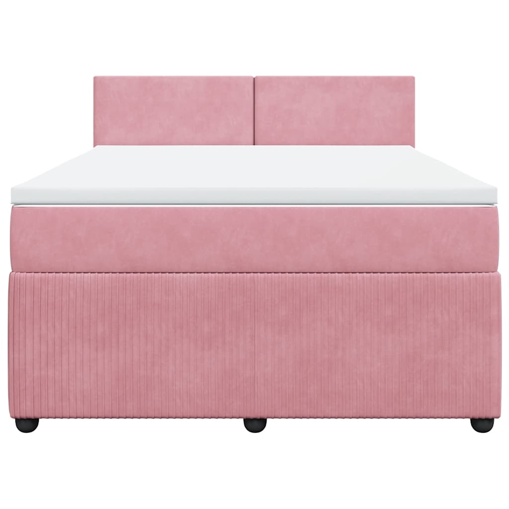 Sommier à lattes de lit avec matelas Rose 160x200 cm Velours - XIOS