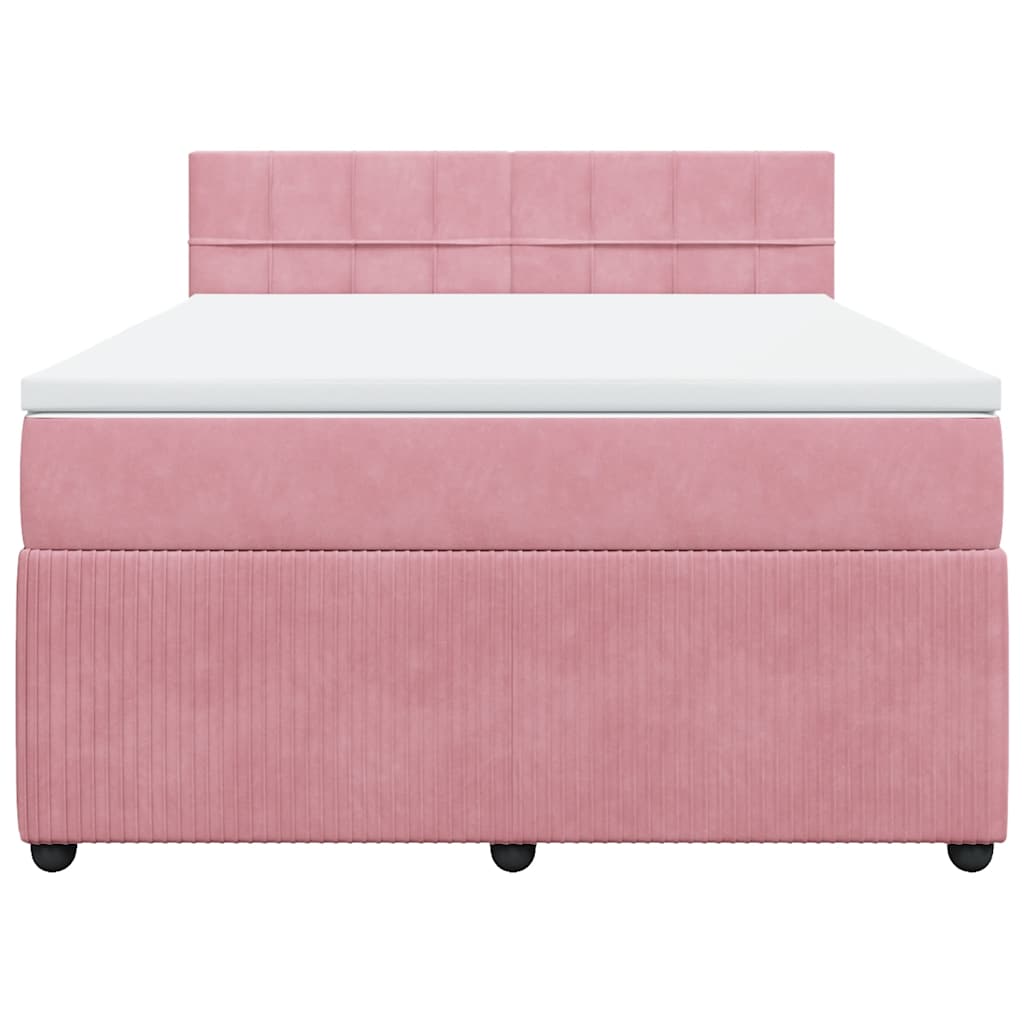 Sommier à lattes de lit avec matelas Rose 160x200 cm Velours - XIOS