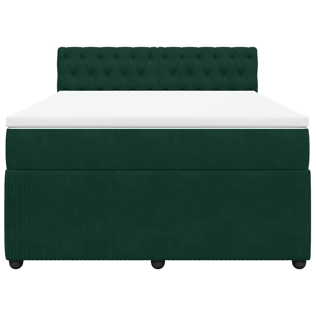 Sommier à lattes de lit et matelas Vert foncé 160x200cm Velours - XIOS