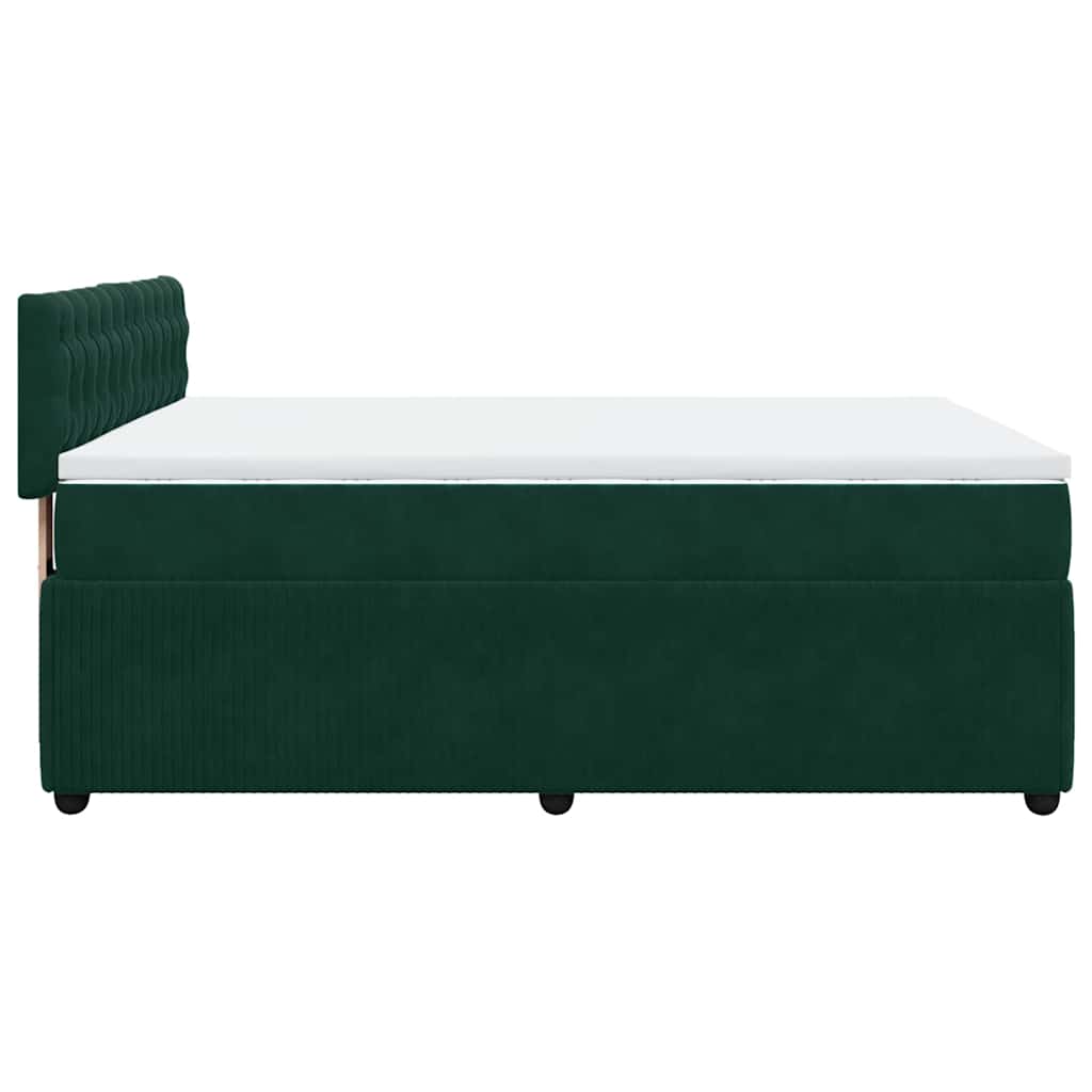 Sommier à lattes de lit et matelas Vert foncé 160x200cm Velours - XIOS