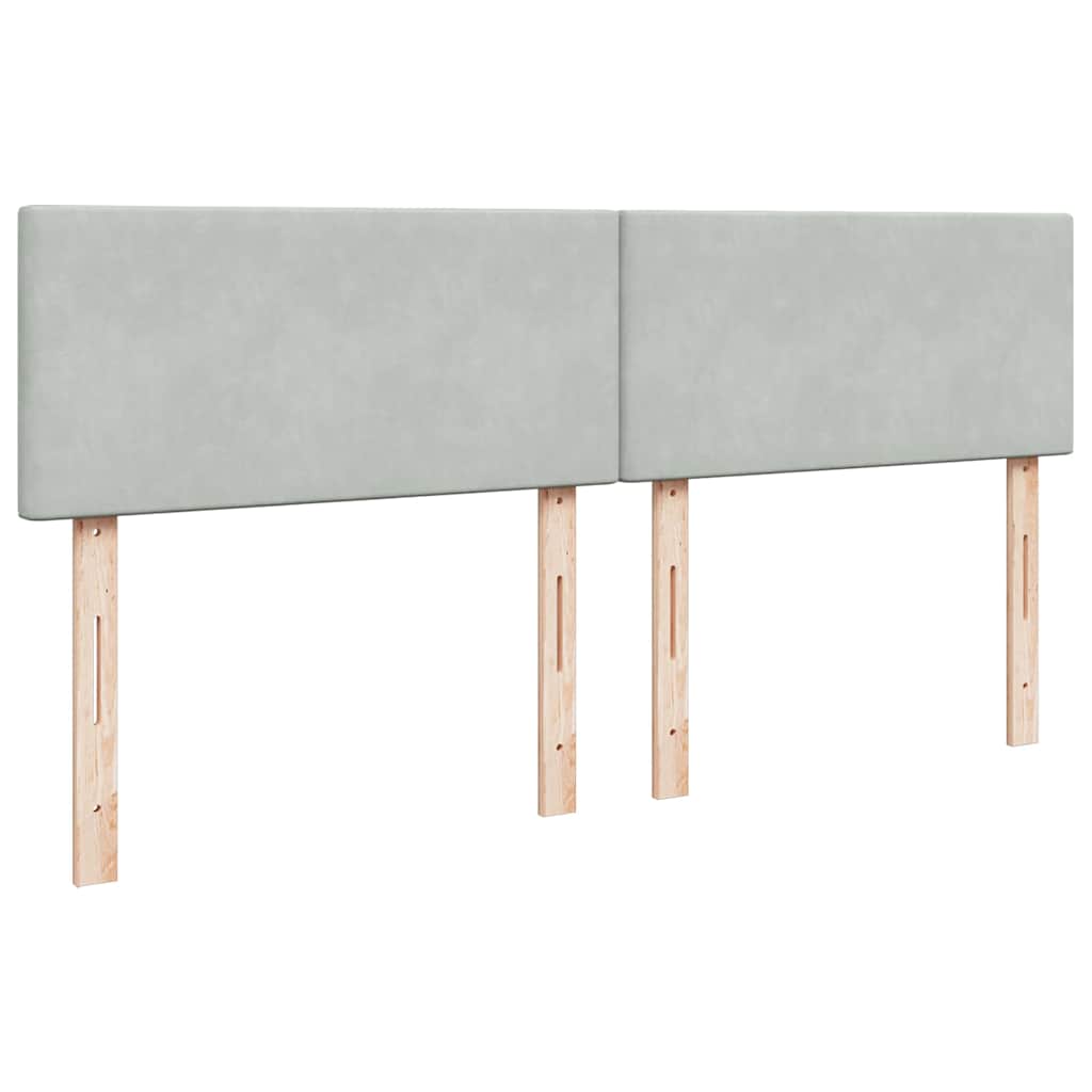 Sommier à lattes de lit et matelas Gris clair 180x200cm Velours - XIOS