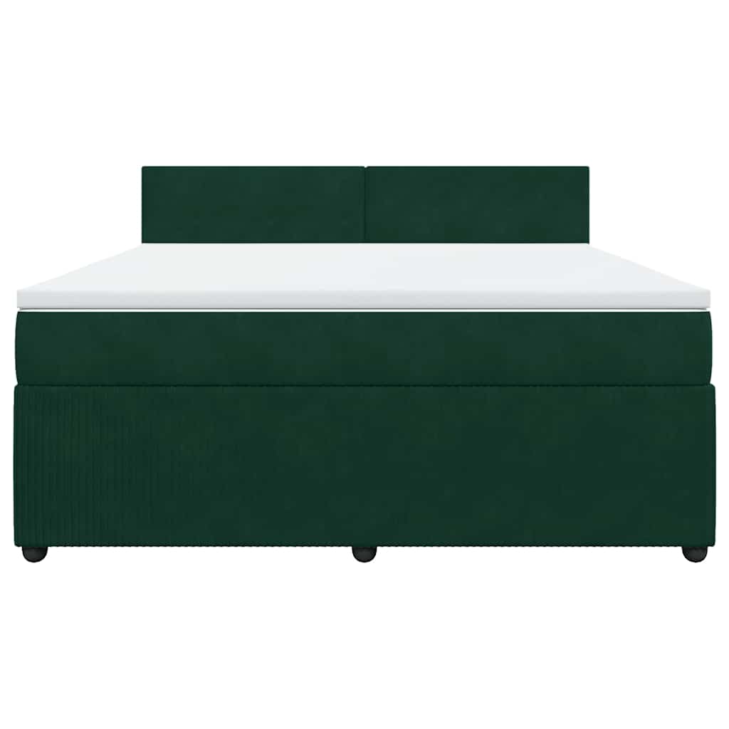 Sommier à lattes de lit et matelas Vert foncé 180x200cm Velours - XIOS