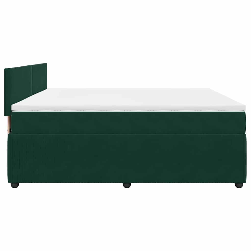 Sommier à lattes de lit et matelas Vert foncé 180x200cm Velours - XIOS