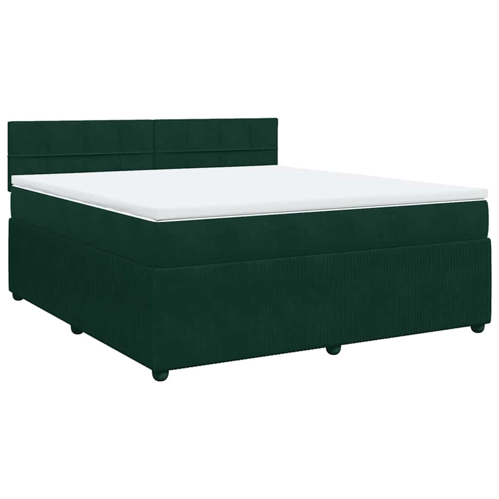 Sommier à lattes de lit et matelas Vert foncé 180x200cm Velours - XIOS