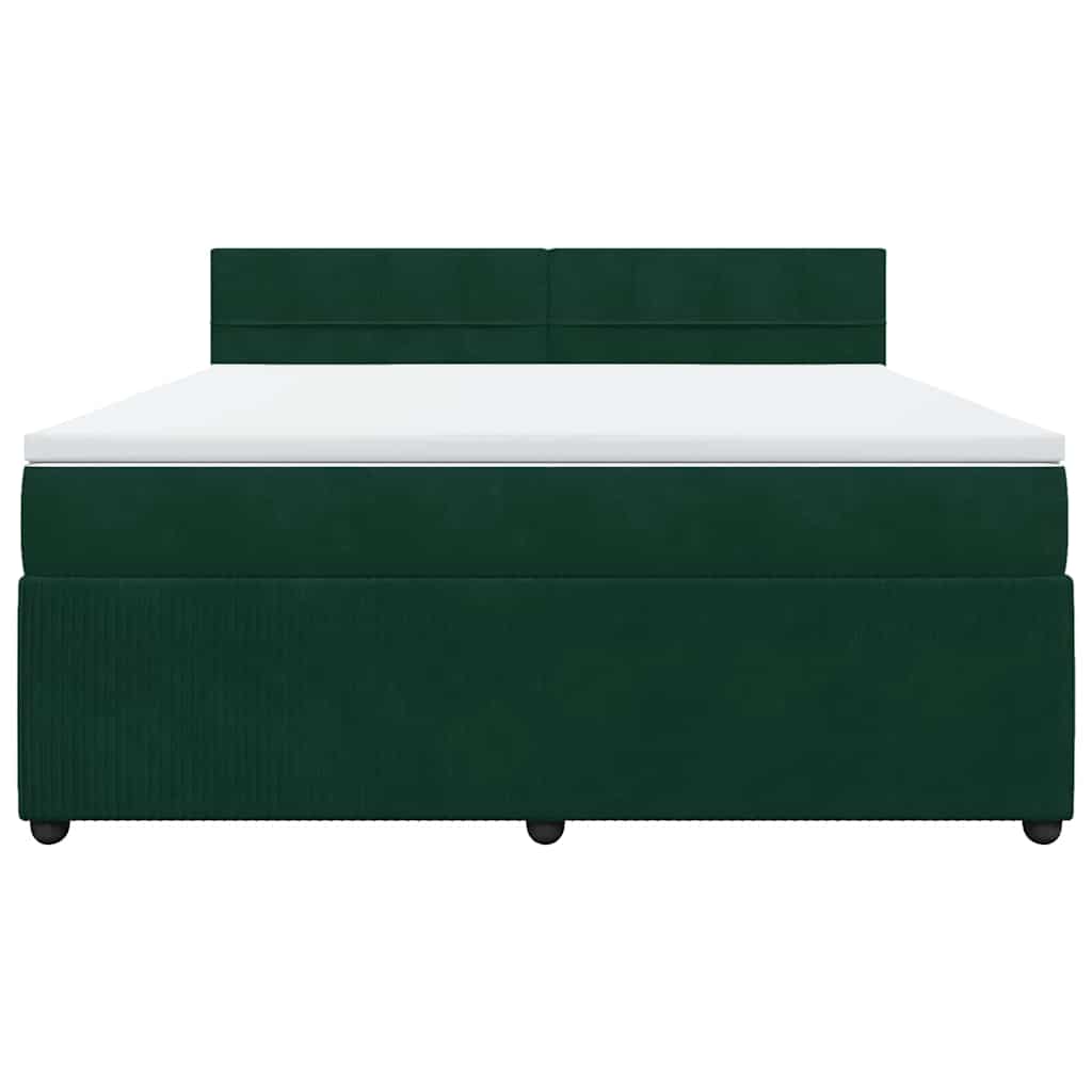 Sommier à lattes de lit et matelas Vert foncé 180x200cm Velours - XIOS