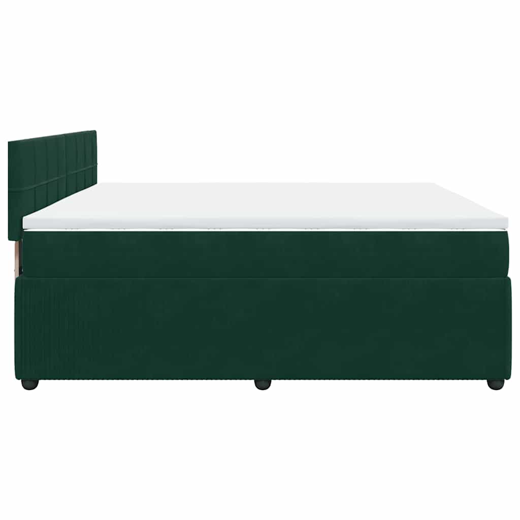 Sommier à lattes de lit et matelas Vert foncé 180x200cm Velours - XIOS