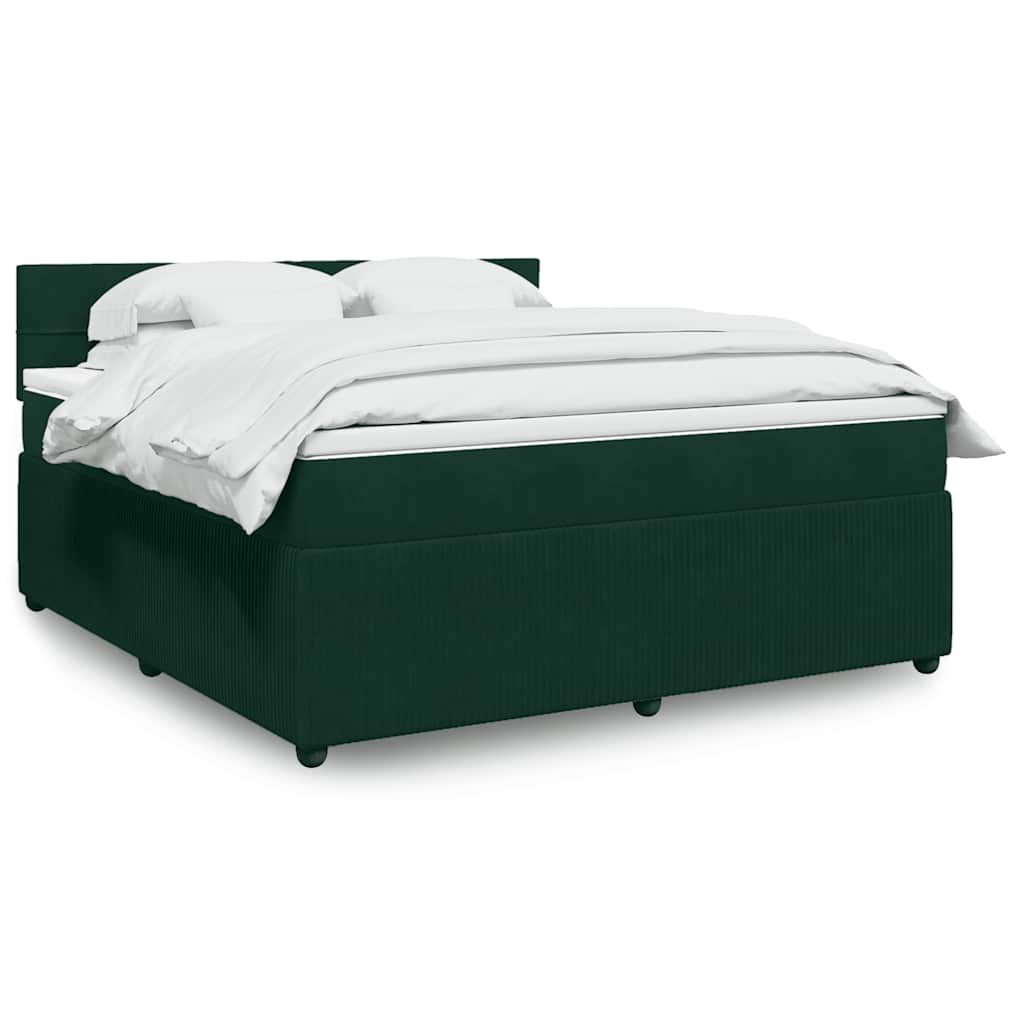Sommier à lattes de lit et matelas Vert foncé 180x200cm Velours - XIOS