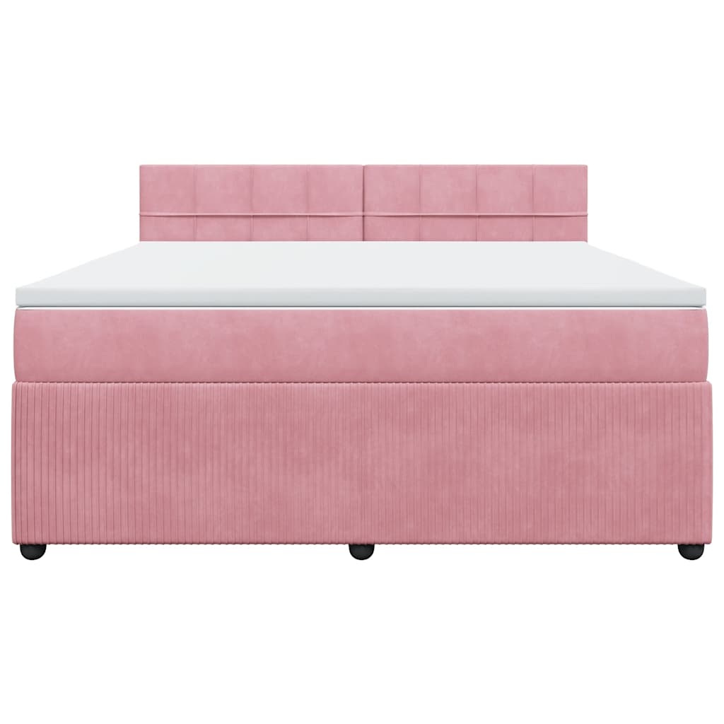 Sommier à lattes de lit avec matelas Rose 180x200 cm Velours - XIOS