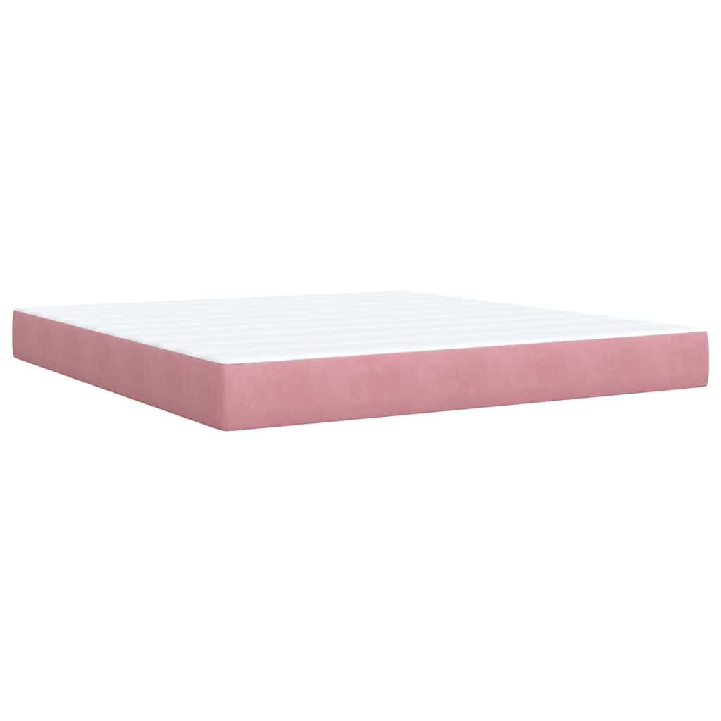 Sommier à lattes de lit avec matelas Rose 180x200 cm Velours - XIOS