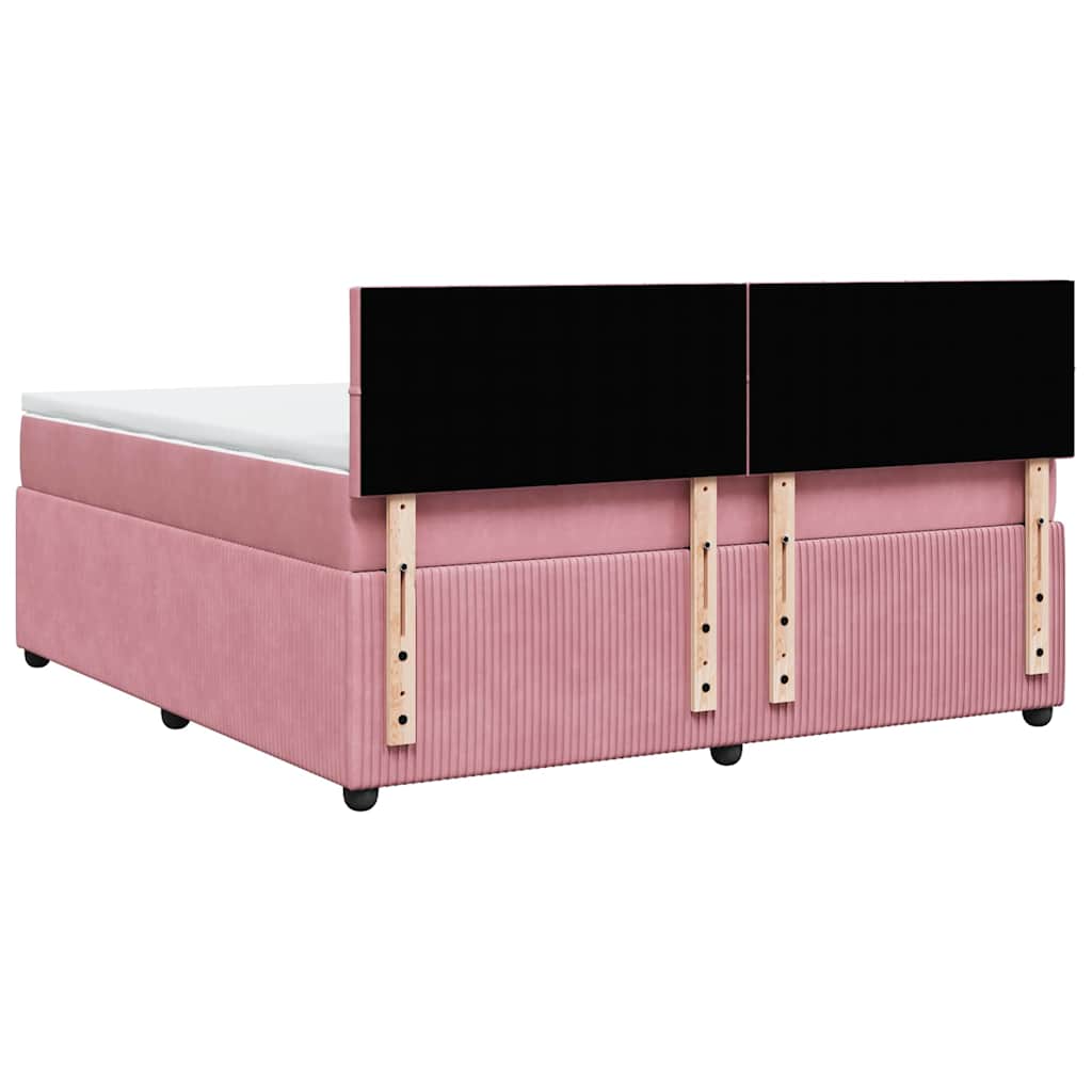Sommier à lattes de lit avec matelas Rose 180x200 cm Velours - XIOS