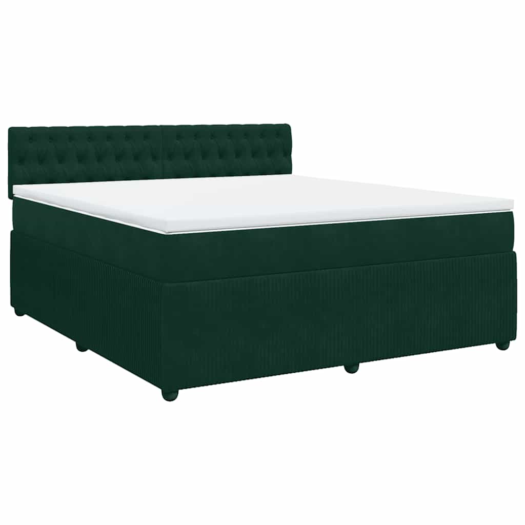 Sommier à lattes de lit et matelas Vert foncé 180x200cm Velours - XIOS