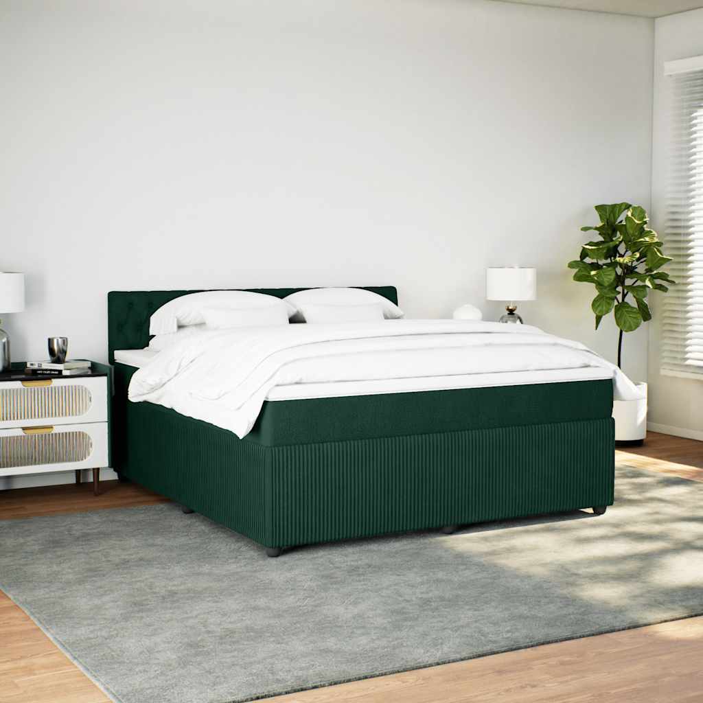 Sommier à lattes de lit et matelas Vert foncé 180x200cm Velours - XIOS