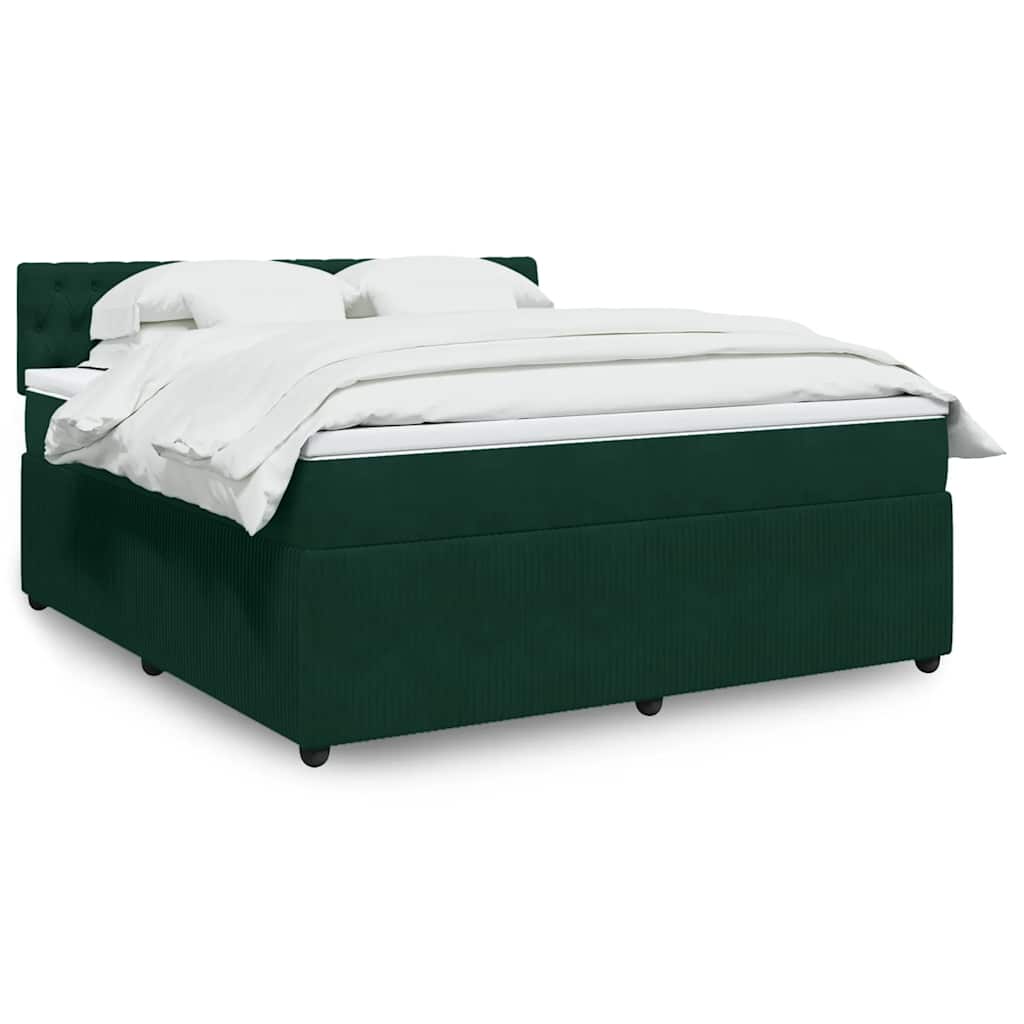 Sommier à lattes de lit et matelas Vert foncé 180x200cm Velours - XIOS