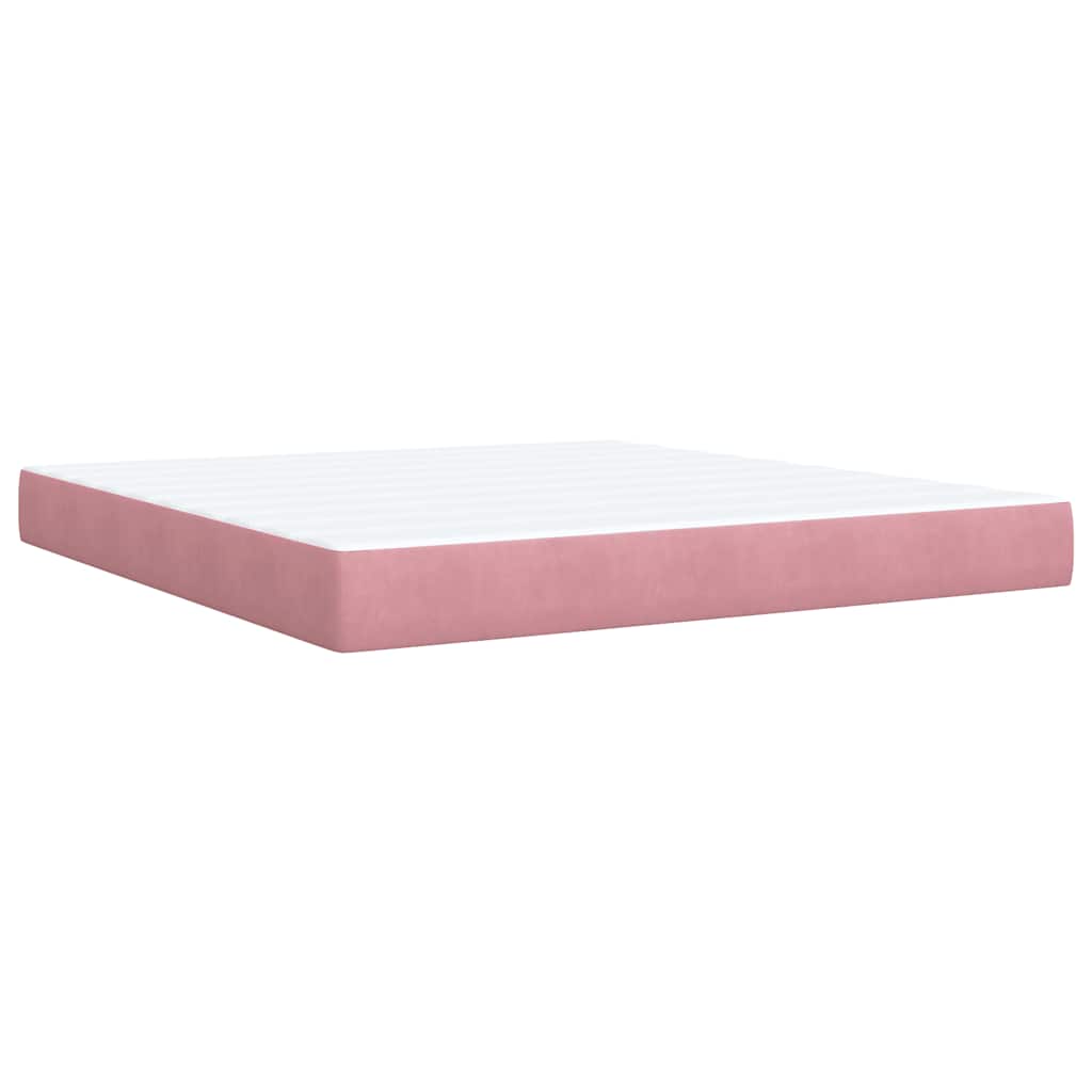 Sommier à lattes de lit avec matelas Rose 180x200 cm Velours - XIOS