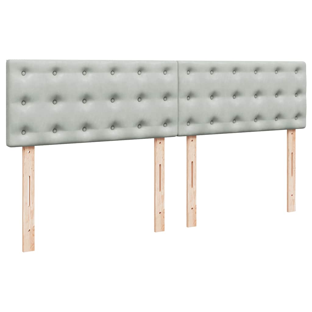 Sommier à lattes de lit et matelas Gris clair 180x200cm Velours - XIOS