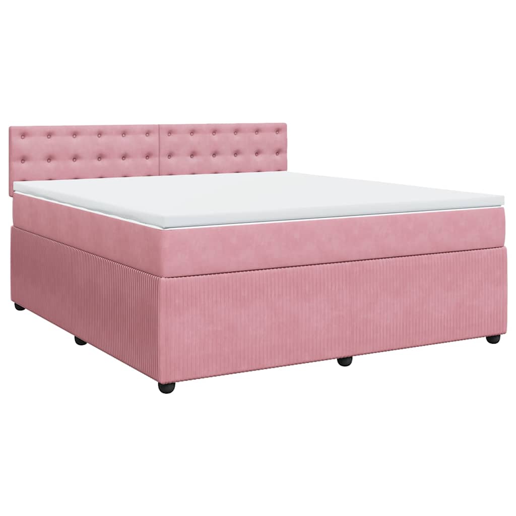 Sommier à lattes de lit avec matelas Rose 180x200 cm Velours - XIOS