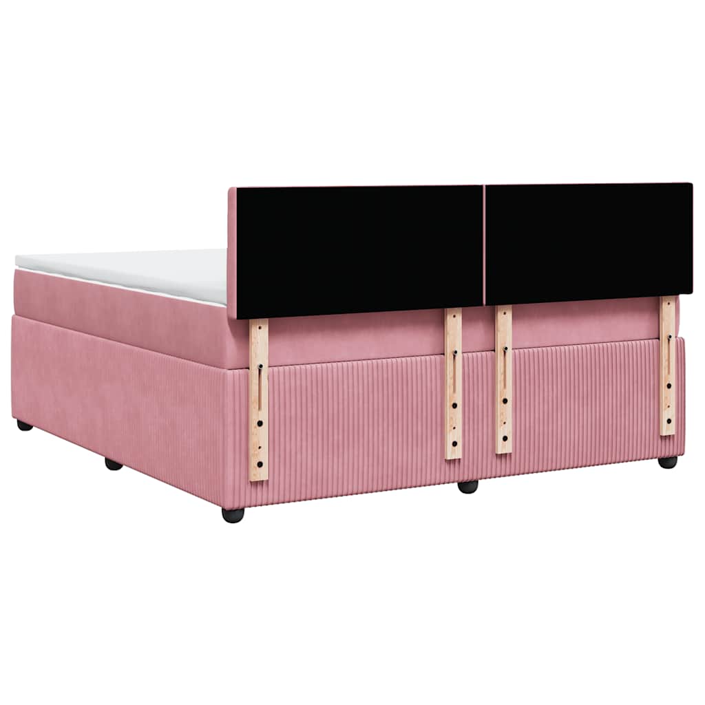 Sommier à lattes de lit avec matelas Rose 180x200 cm Velours - XIOS
