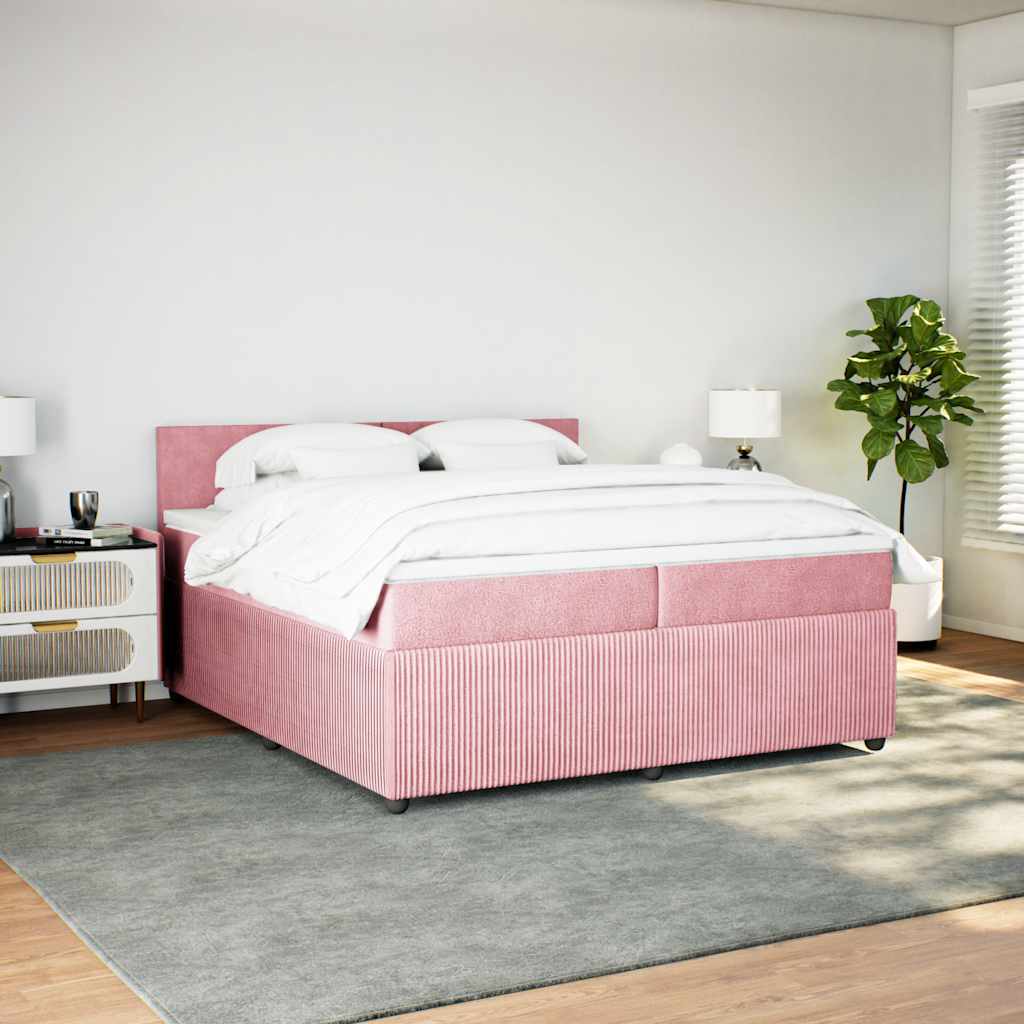 Sommier à lattes de lit avec matelas Rose 200x200 cm Velours - XIOS