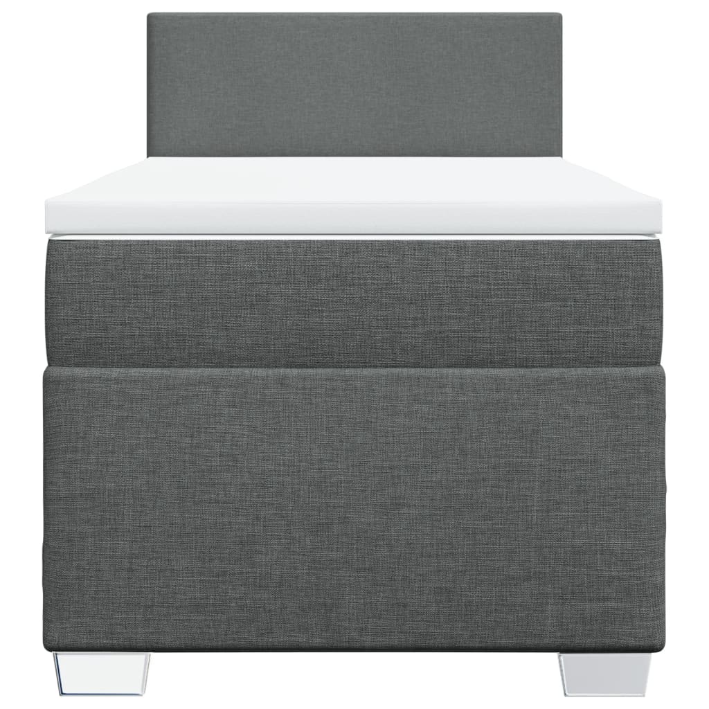 Sommier à lattes de lit avec matelas Gris foncé 80x200 cm Tissu - XIOS