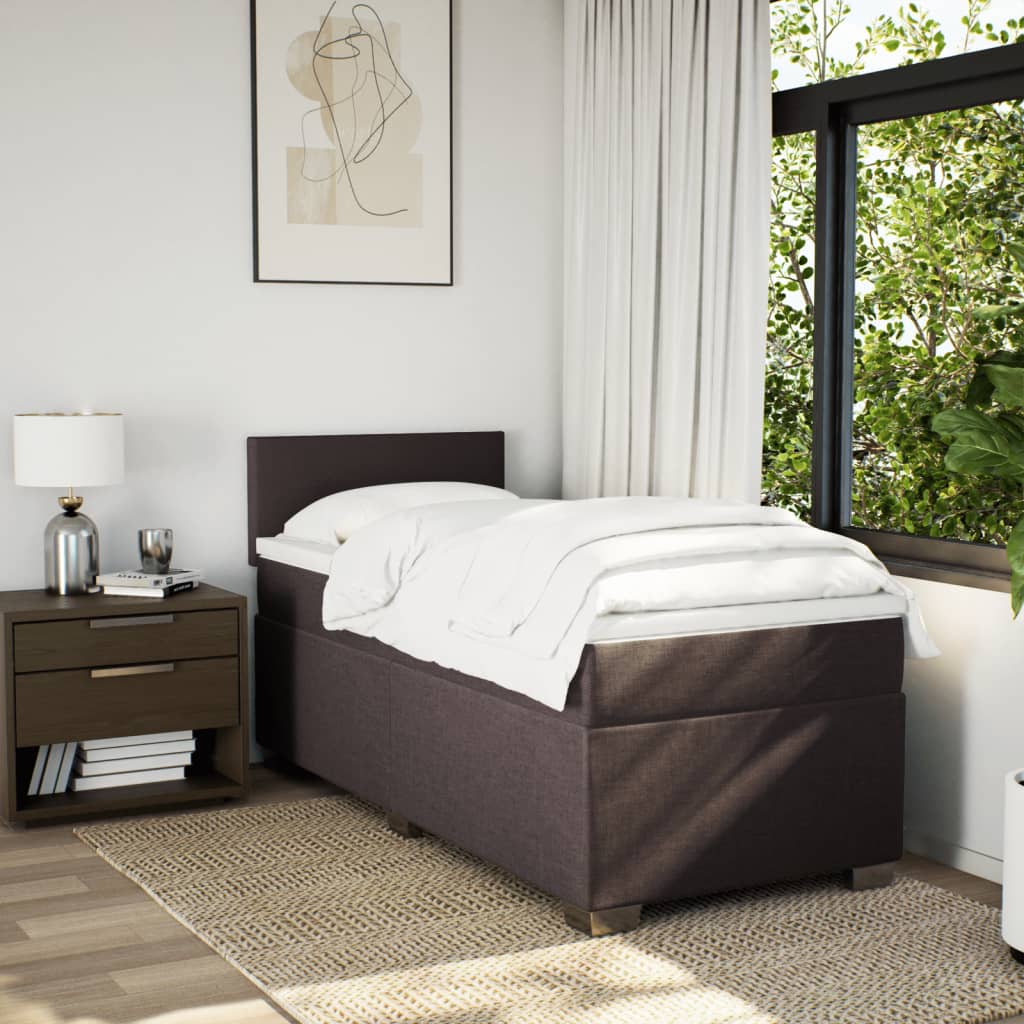 Sommier à lattes de lit avec matelas Marron foncé 80x200 cm - XIOS