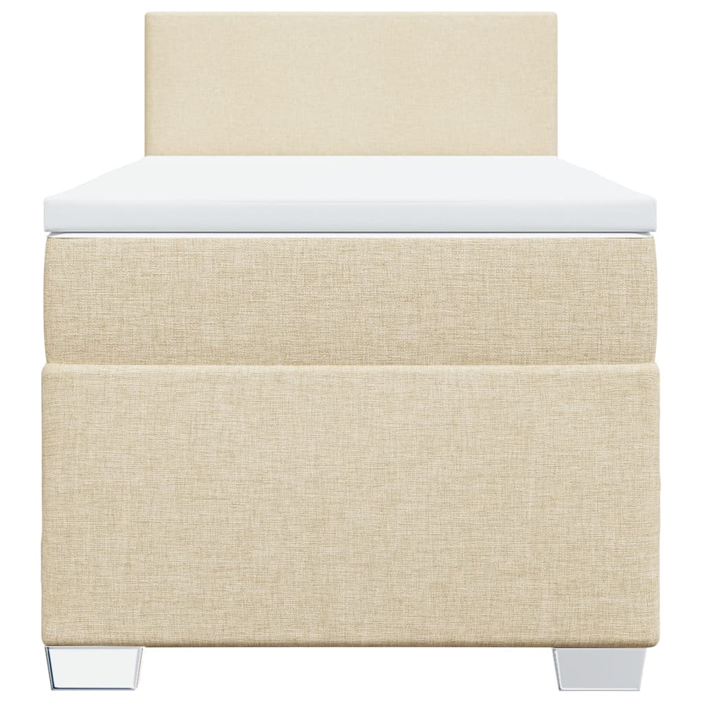Sommier à lattes de lit avec matelas Crème 80x200 cm Tissu - XIOS
