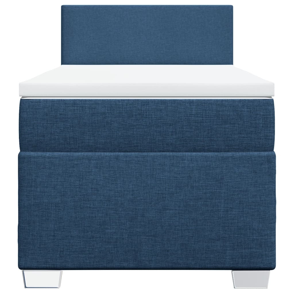 Sommier à lattes de lit avec matelas Bleu 80x200 cm Tissu - XIOS