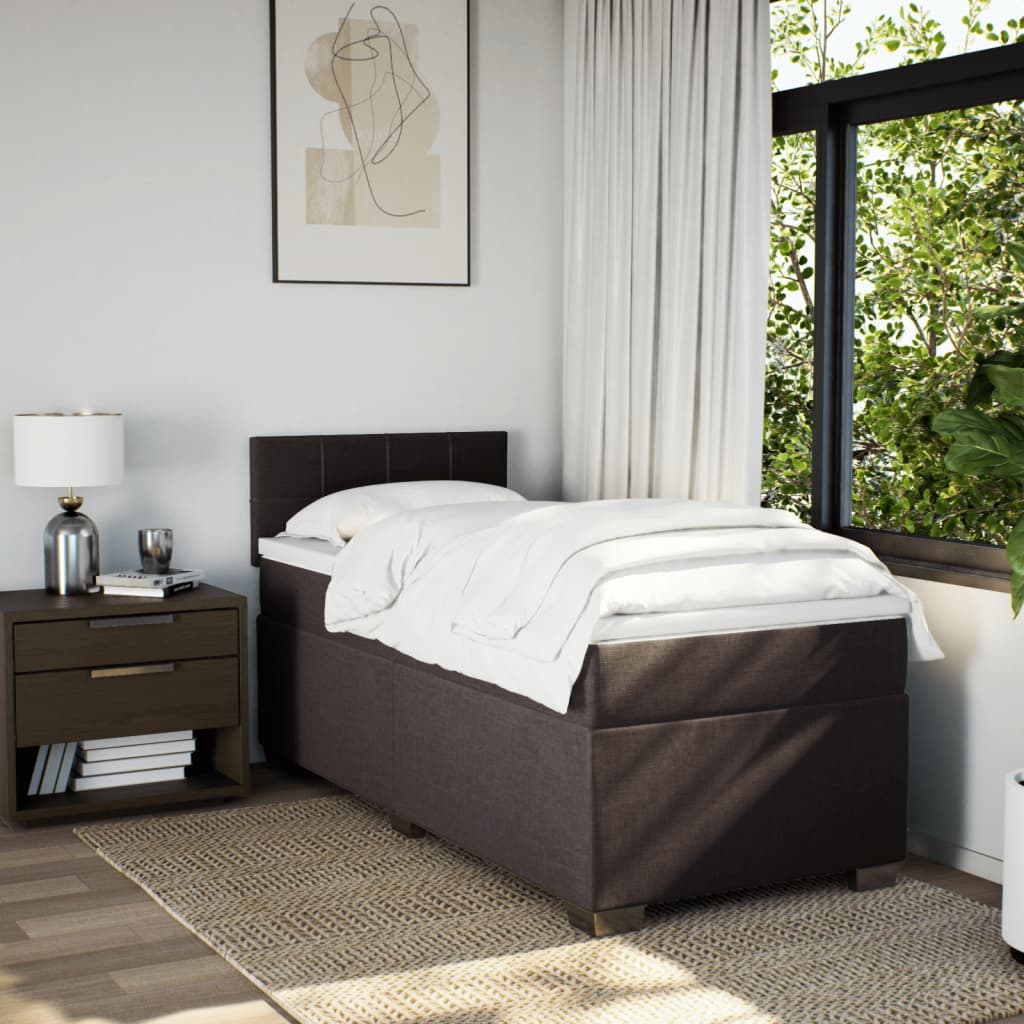 Sommier à lattes de lit avec matelas Marron foncé 80x200 cm - XIOS