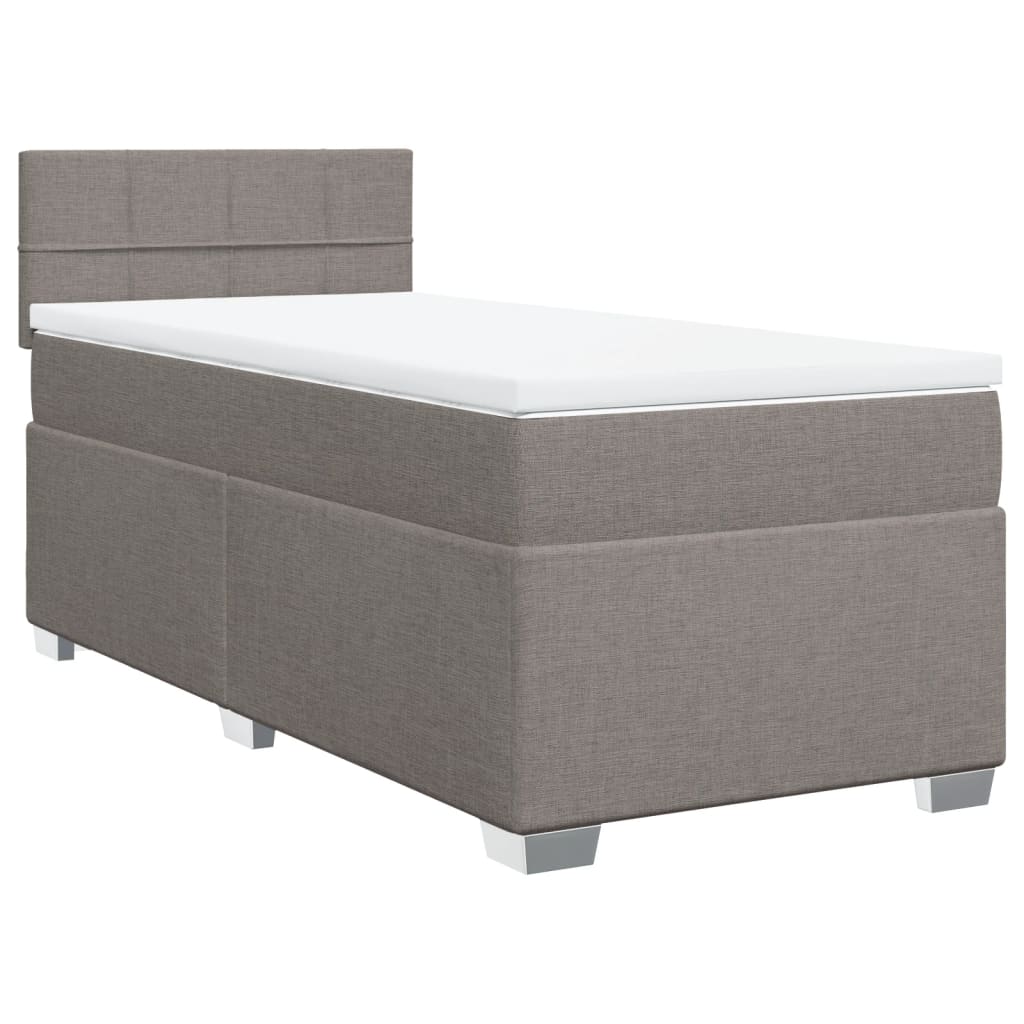 Sommier à lattes de lit avec matelas Taupe 80x200 cm Tissu - XIOS