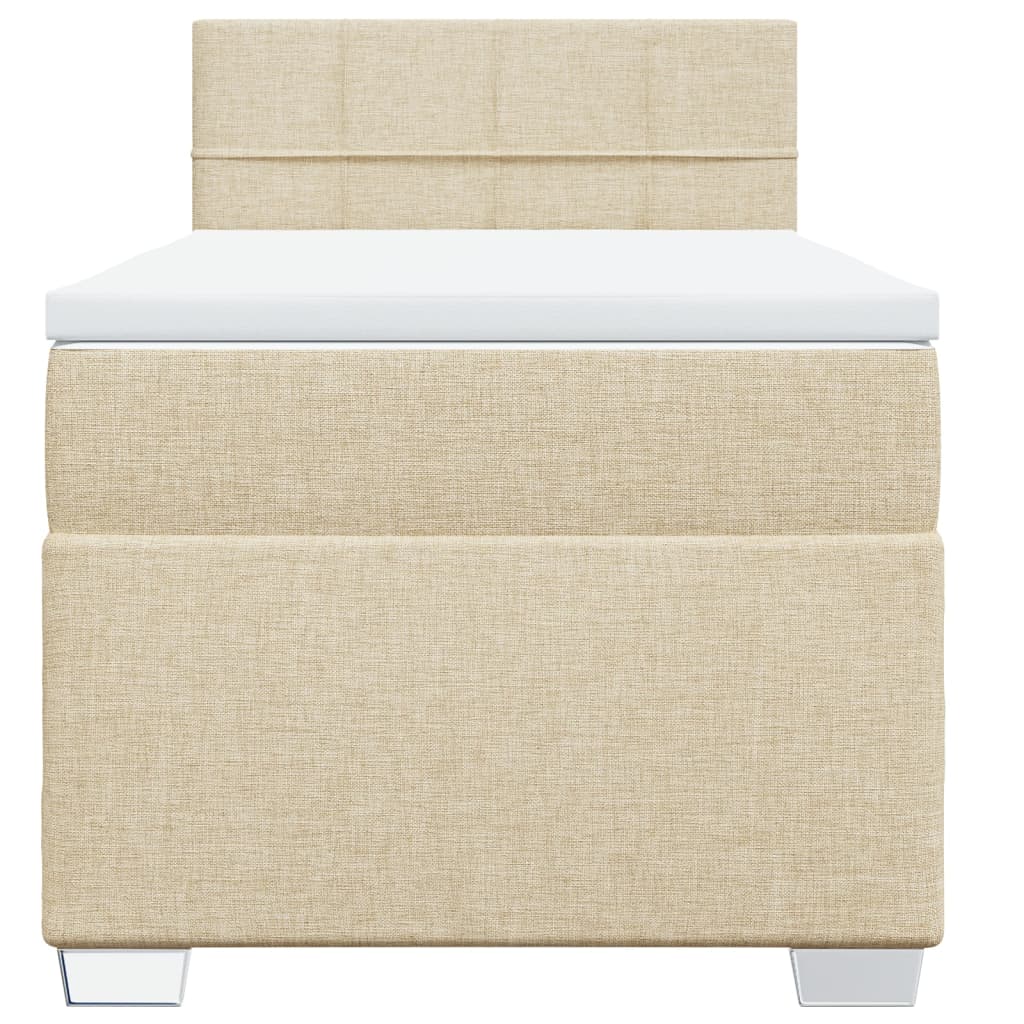 Sommier à lattes de lit avec matelas Crème 80x200 cm Tissu - XIOS