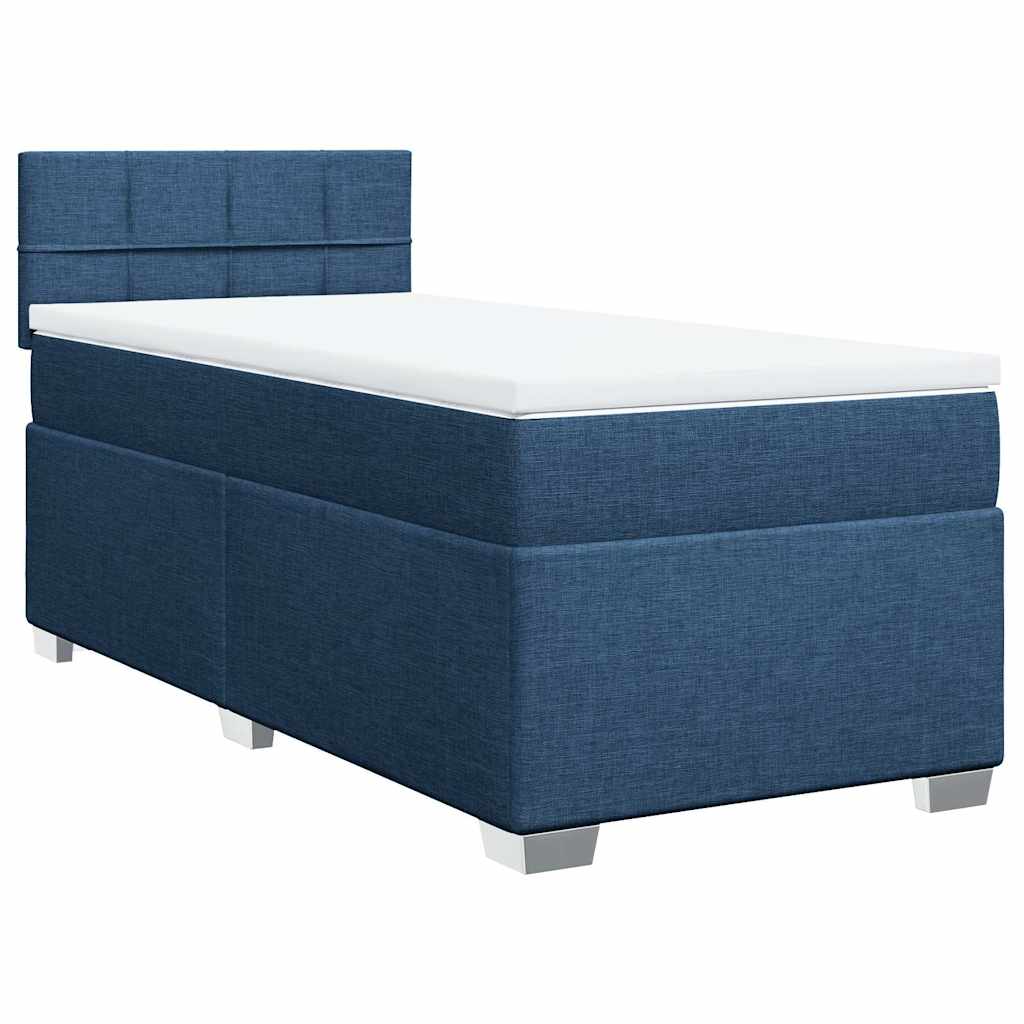 Sommier à lattes de lit avec matelas Bleu 80x200 cm Tissu - XIOS