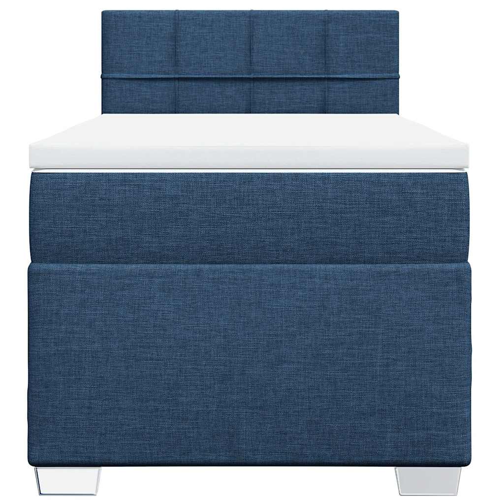 Sommier à lattes de lit avec matelas Bleu 80x200 cm Tissu - XIOS