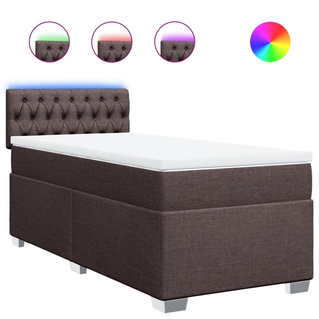 Sommier à lattes de lit avec matelas Marron foncé 80x200 cm - XIOS