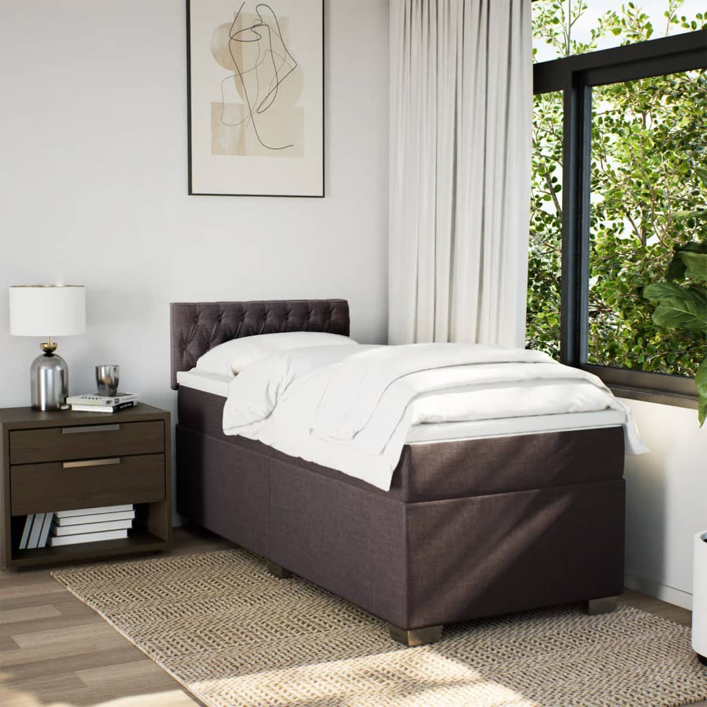 Sommier à lattes de lit avec matelas Marron foncé 80x200 cm - XIOS