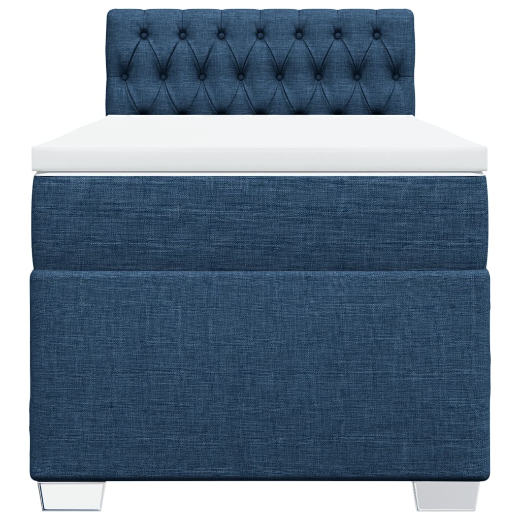 Sommier à lattes de lit avec matelas Bleu 80x200 cm Tissu - XIOS