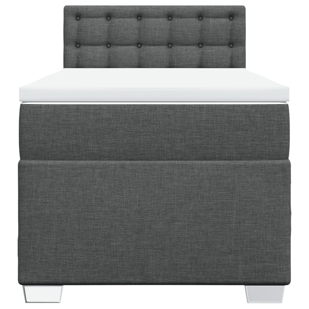 Sommier à lattes de lit avec matelas Gris foncé 80x200 cm Tissu - XIOS
