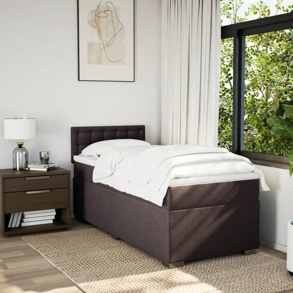 Sommier à lattes de lit avec matelas Marron foncé 80x200 cm - XIOS