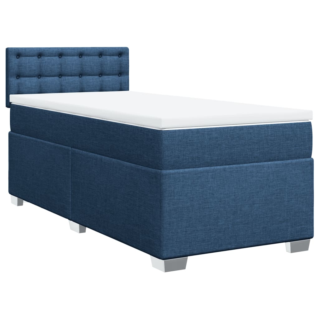 Sommier à lattes de lit avec matelas Bleu 80x200 cm Tissu - XIOS
