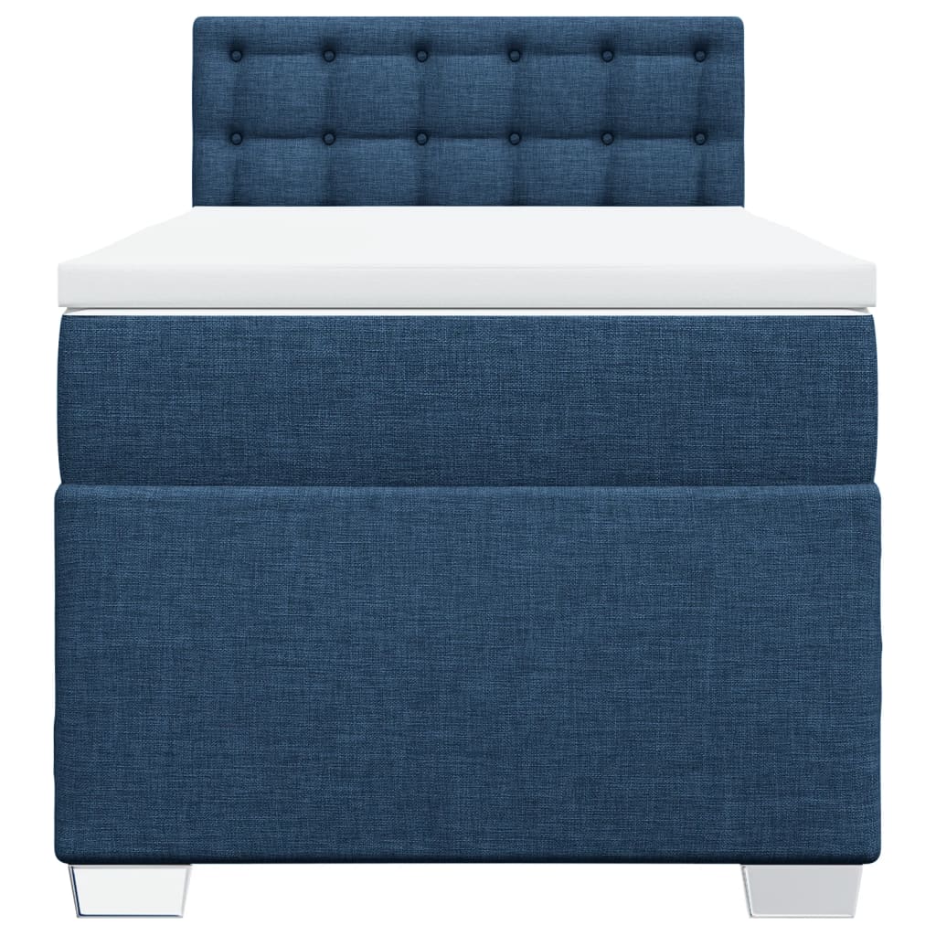 Sommier à lattes de lit avec matelas Bleu 80x200 cm Tissu - XIOS