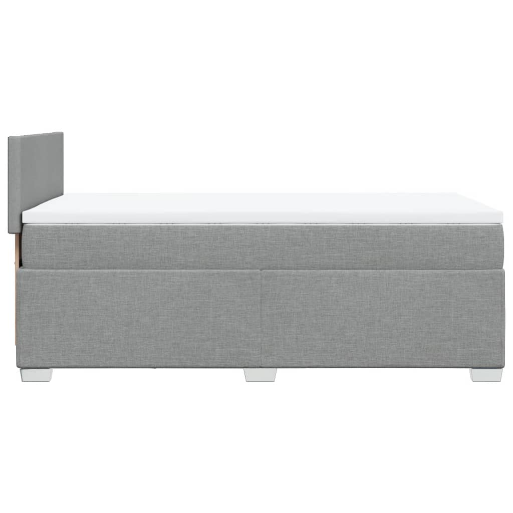 Sommier à lattes de lit et matelas Gris clair 90x190 cm Tissu - XIOS