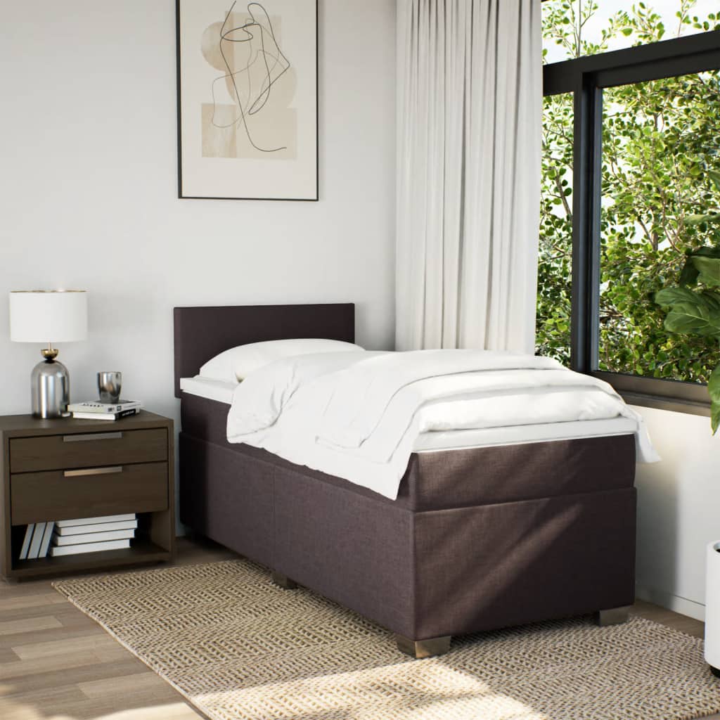 Sommier à lattes de lit avec matelas Marron foncé 90x190 cm - XIOS