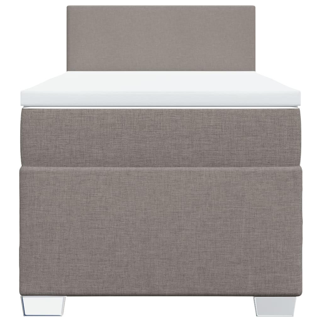 Sommier à lattes de lit avec matelas Taupe 90x190 cm Tissu - XIOS