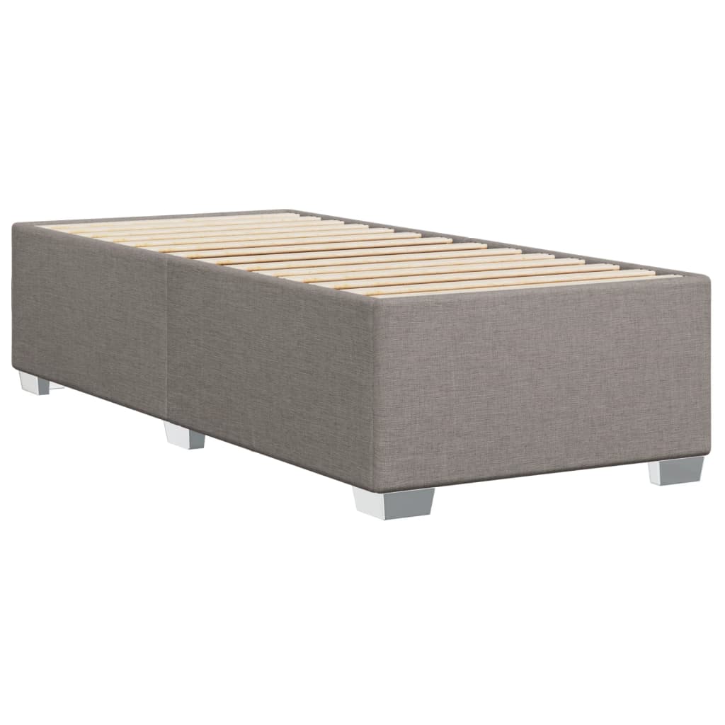 Sommier à lattes de lit avec matelas Taupe 90x190 cm Tissu - XIOS